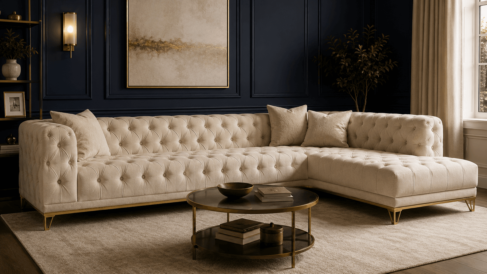 Straight sofa — large sectional scale